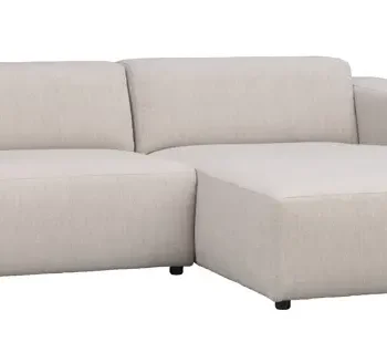 ROWICO Willard 3 pers. modulsofa, m. hyre sjeselong - lys beige stoff