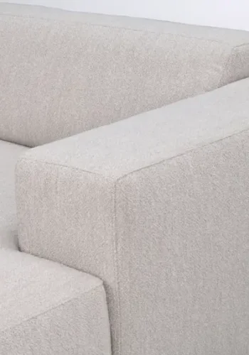 ROWICO Willard 3 pers. modulsofa, m. hyre sjeselong - lys beige stoff