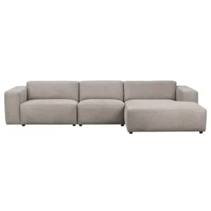 ROWICO Willard 4 pers. modul sofa, m. hjre chaiselong - beige stof