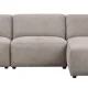 ROWICO Willard 4 pers. modulsofa, m. hyre sjeselong - beige stoff