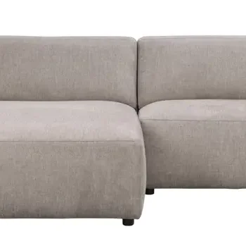 ROWICO Willard 3 pers. modulsofa, m. venstre sjeselong - beige stoff