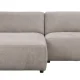 ROWICO Willard 3 pers. modulsofa, m. venstre sjeselong - beige stoff