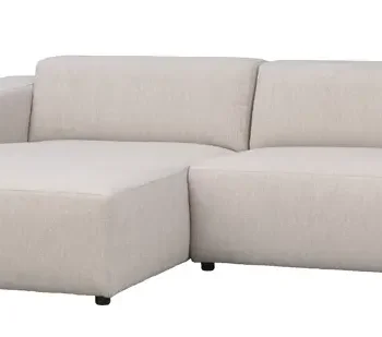 ROWICO Willard 3 pers. modulsofa, m. venstre sjeselong - lys beige stoff