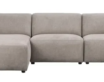 ROWICO Willard 4 pers. modulsofa, med venstre sjeselong - beige stoff
