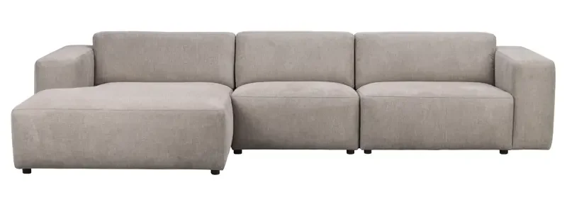 ROWICO Willard 4 pers. modulsofa, med venstre sjeselong - beige stoff