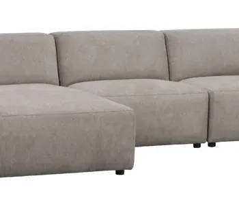 ROWICO Willard 4 pers. modulsofa, med venstre sjeselong - beige stoff