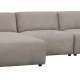 ROWICO Willard 4 pers. modulsofa, med venstre sjeselong - beige stoff