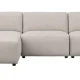 ROWICO Willard 4 pers. modulsofa, m. venstre sjeselong - lys beige stoff