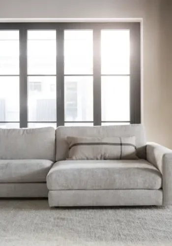 ROWICO Duncan 3 pers. modul sofa, m. hjre chaiselong - lysegr stof