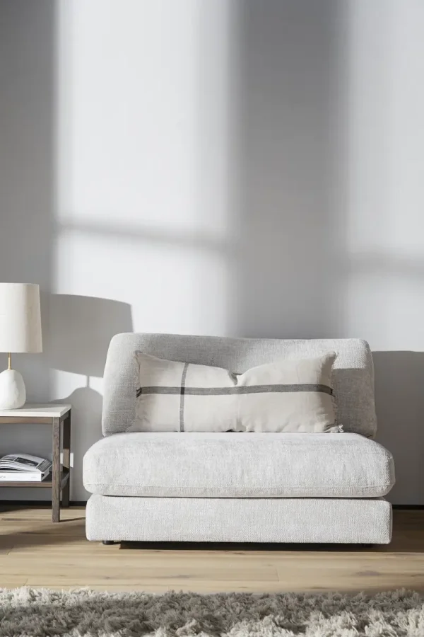 ROWICO Duncan 1,5 pers. modul lenestol, mellom - lys gr stoff