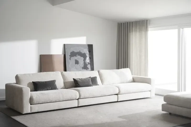 ROWICO Duncan 1,5 pers. modul lenestol, hyre - lys gr stoff