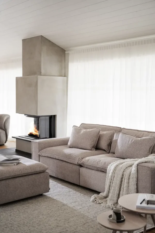 ROWICO Rawlins 3 pers. sofa, Maxi, m. 4 puter - beige stoff