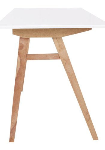 HOUSE NORDIC Vojens skrivebord - hvit/naturlig MDF/gummitre, rektangulr (120x60)