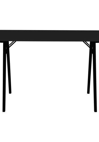 HOUSE NORDIC Vojens skrivebord, rektangulrt - svart MDF og gummitre (120x60)