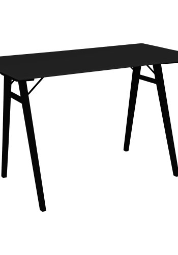 HOUSE NORDIC Vojens skrivebord, rektangulrt - svart MDF og gummitre (120x60)