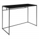 HOUSE NORDIC Vita skrivebord - sort melamin og sort stl (100x45)