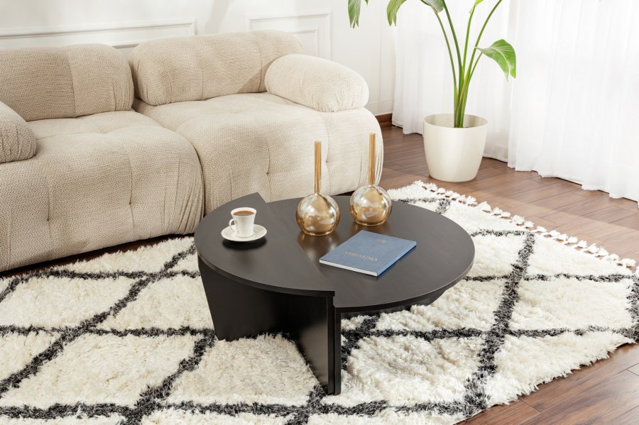 NORDVRK Orion salongbord - svart tremelamin (sett med 2)