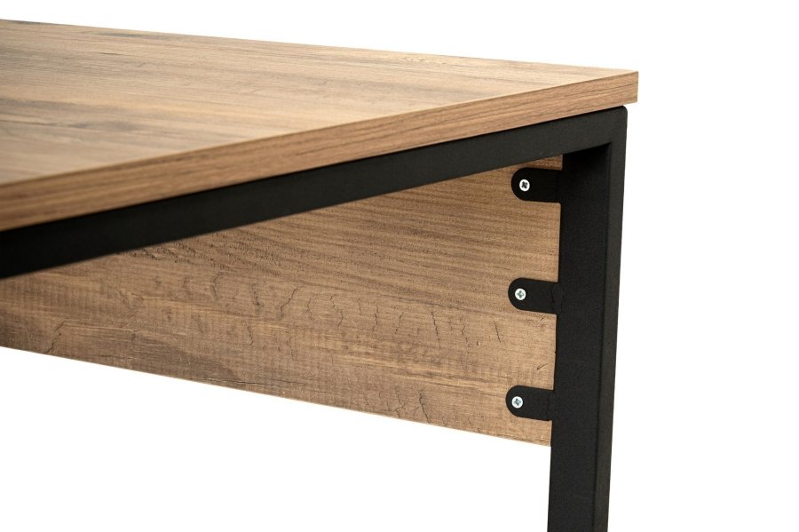 NORDV�RK Dobbelt skrivebord - Atlantic Pine, svart skrivebord
