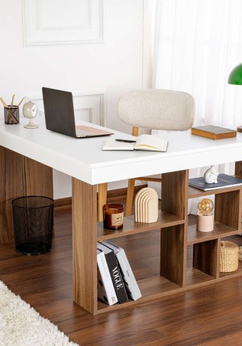 NORDV�RK Vesper � Venezia valn�t, vitt skrivbord