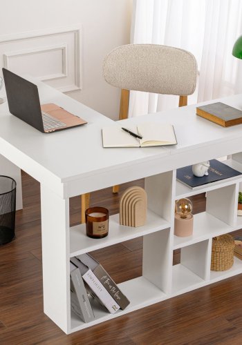 NORDV�RK Vesper - Naturvitt skrivbord