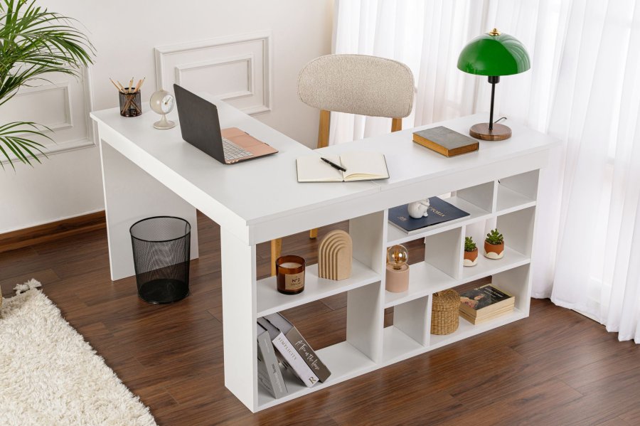 NORDV�RK Vesper - Naturvitt skrivbord