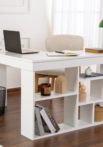 NORDV�RK Vesper - Naturvitt skrivbord