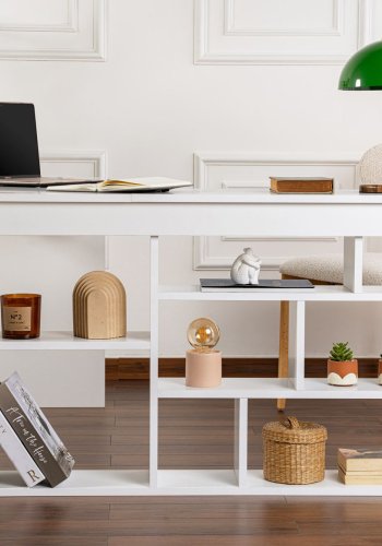 NORDV�RK Vesper - Naturvitt skrivbord