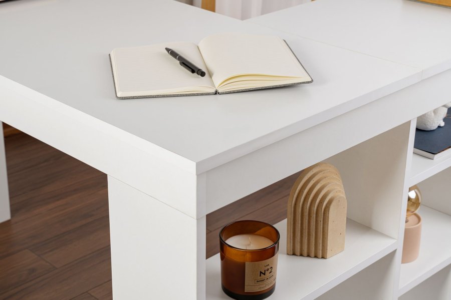 NORDV�RK Vesper - Naturvitt skrivbord