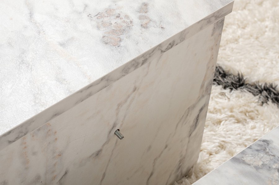 NORDVRK Orion salongbord - Freesia marmor melamin (sett med 2)