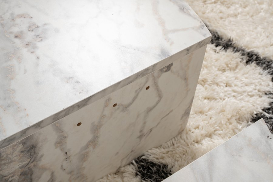 NORDVRK Orion salongbord - Freesia marmor melamin (sett med 2)