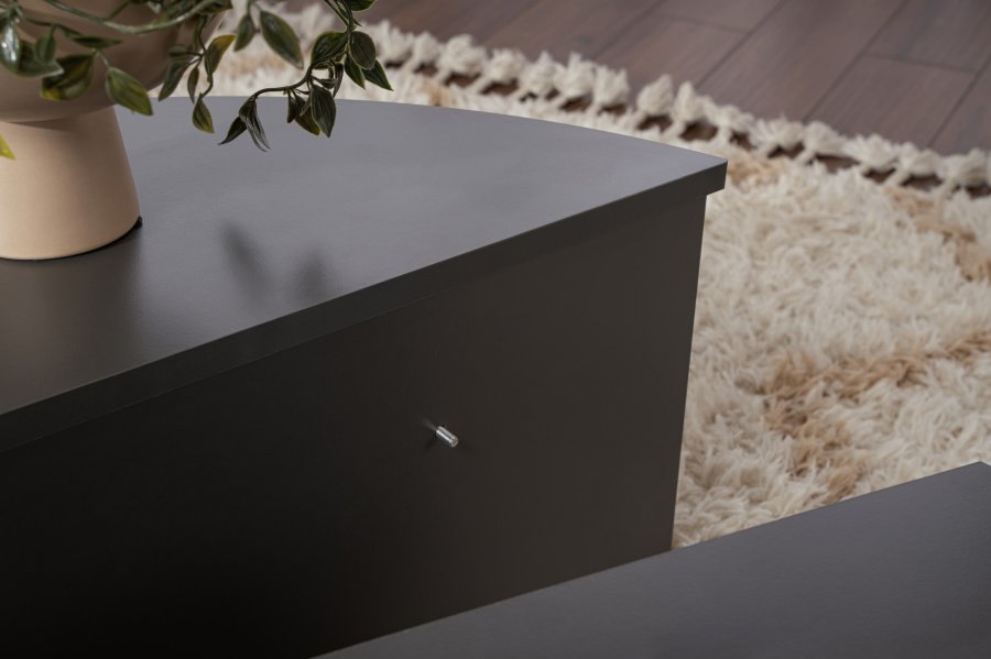 NORDVRK Orion salongbord - antrasittgr melamin (sett med 2)