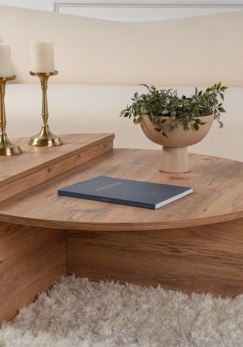 NORDVRK Orion salongbord - Atlantisk furu melamin (sett med 2)