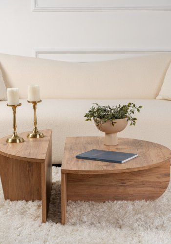 NORDVRK Orion salongbord - Atlantisk furu melamin (sett med 2)