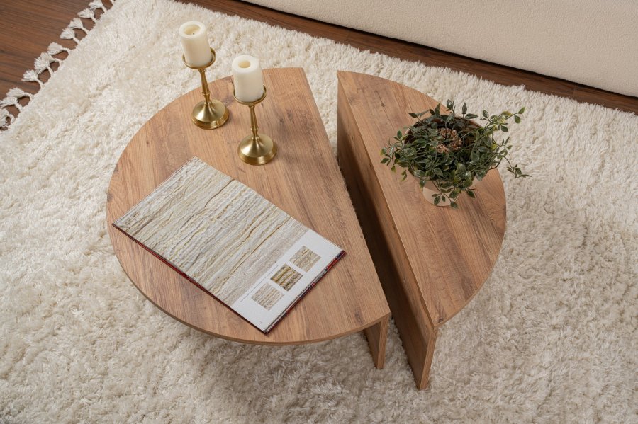 NORDVRK Orion salongbord - Atlantisk furu melamin (sett med 2)