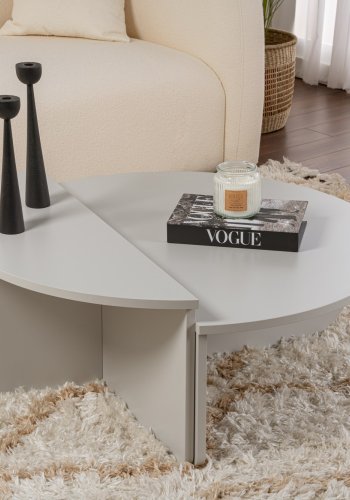 NORDVRK Orion salongbord - gr melamin (sett med 2)