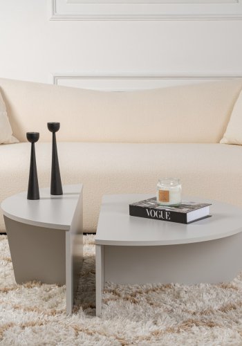 NORDVRK Orion salongbord - gr melamin (sett med 2)