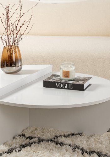 NORDVRK Orion salongbord - hvit melamin (sett med 2)