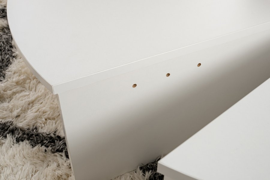 NORDVRK Orion salongbord - hvit melamin (sett med 2)