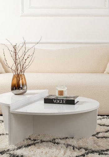 NORDVRK Orion salongbord - hvit melamin (sett med 2)