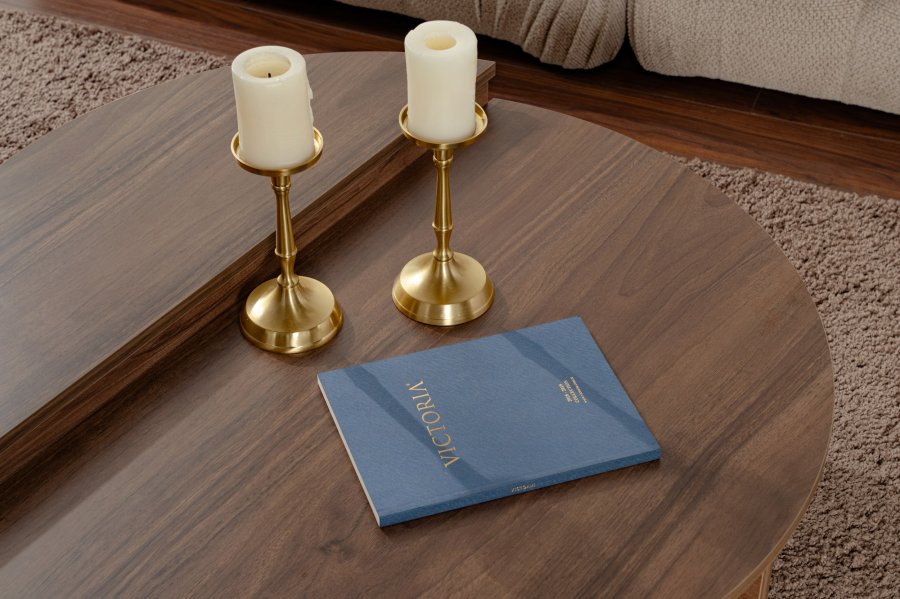 
NORDVÄRK orion sofabord - valnøtt melamin (sett med 2)
