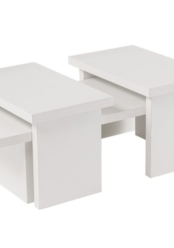 NORDVRK Sanctuary salongbord - hvit tremelamin (sett med 3)