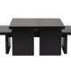 NORDVRK Sanctuary salongbord - svart tremelamin (sett med 3)
