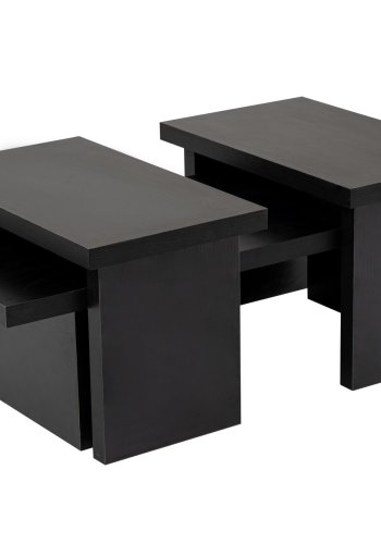 NORDVRK Sanctuary salongbord - svart tremelamin (sett med 3)