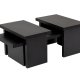 NORDVRK Sanctuary salongbord - svart tremelamin (sett med 3)