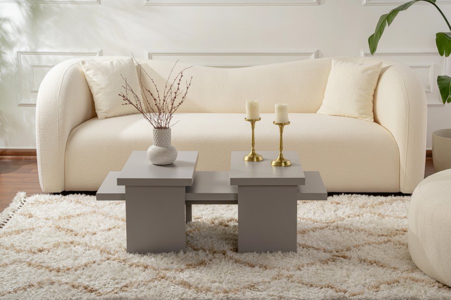 NORDVRK Sanctuary salongbord - gr melamin (sett med 3)