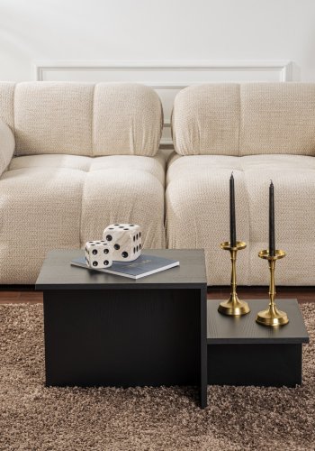 NORDVRK Harmony salongbord, rektangulrt - svart tremelamin (80x40)