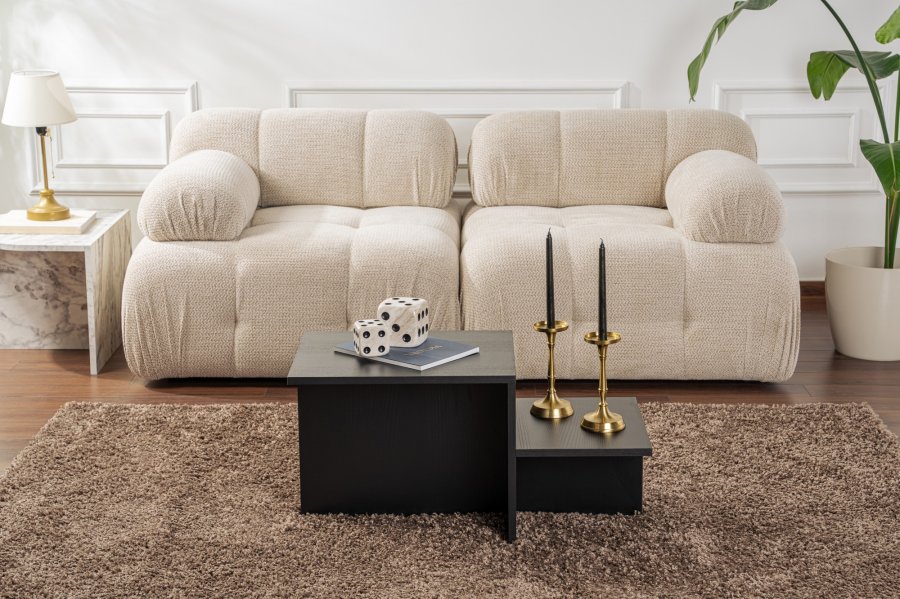 NORDVRK Harmony salongbord, rektangulrt - svart tremelamin (80x40)