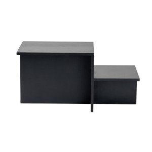 NORDVRK Harmony soffbord, rektangulrt - svart trmelamin (80x40)