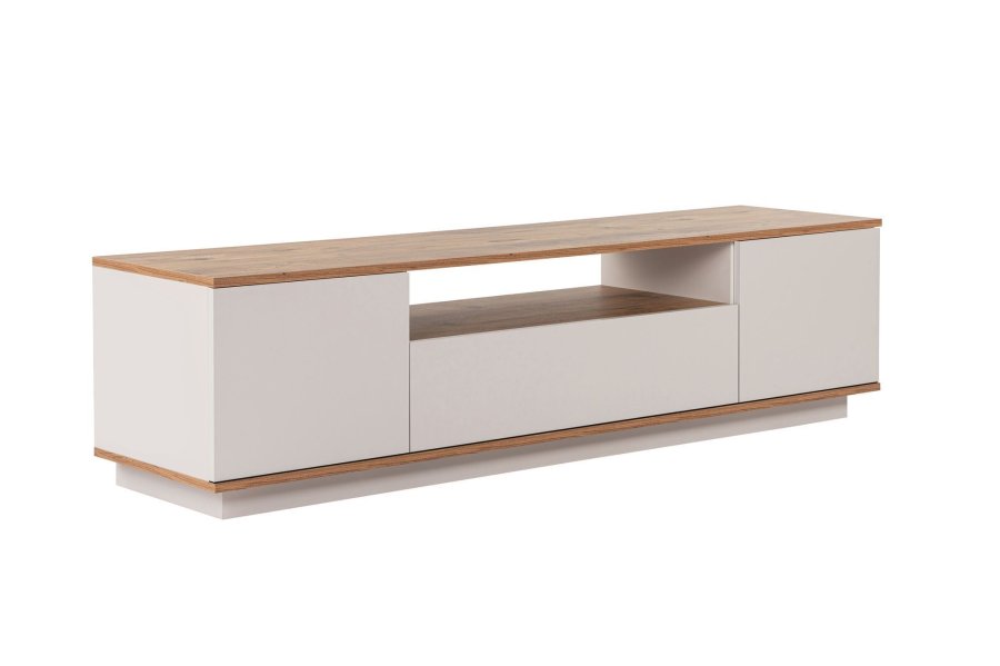 NORDVÄRK Veramont TV-bord, m. 3 lger, 1 hylde - Kashmir og atlantisk fyrretr melamin (180x44,5)