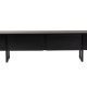NORDVRK Serenity TV-bord, m. 2 drer - svart tremelamin og svart (180x29,5)